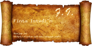 Finta István névjegykártya