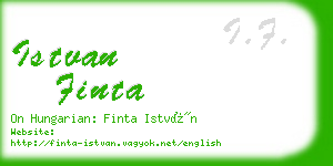 istvan finta business card